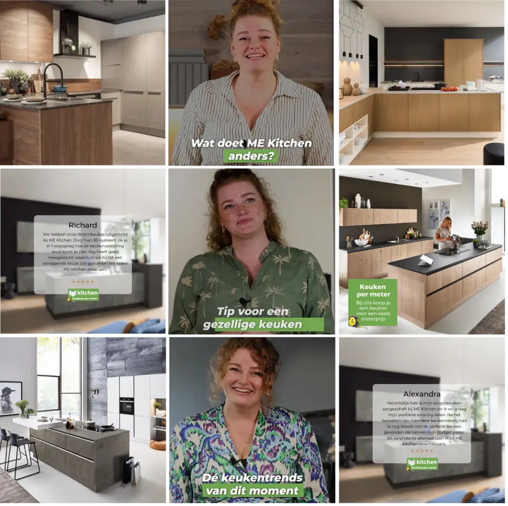 ME Kitchen social media profiel content creatie