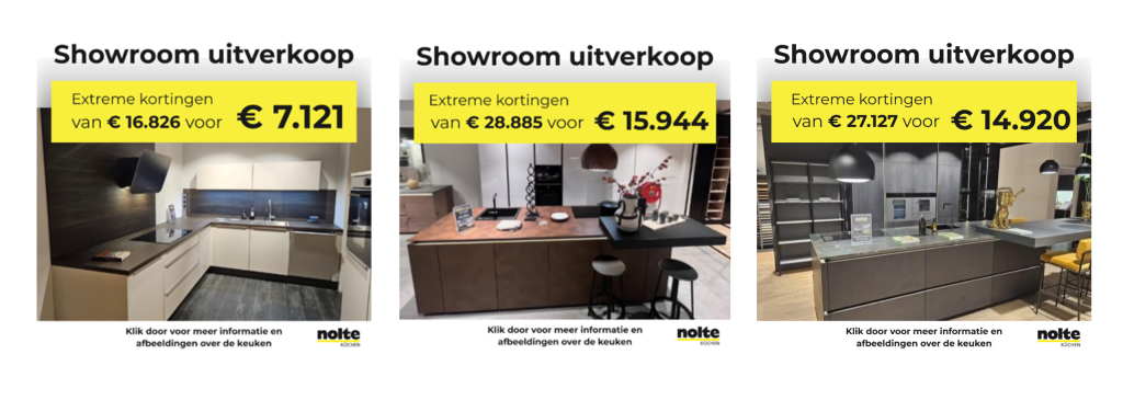 Voorbeeld social media advertenties Nolte
